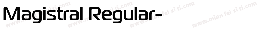 Magistral Regular字体转换